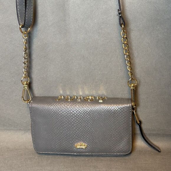 Vintage Juicy Couture Crossbody Purse Wallet Gold Chain Metallic Iridescent Y2K - Picture 4 of 14